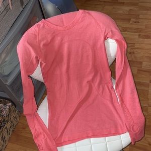 Pink lulu lemon swift long sleeve